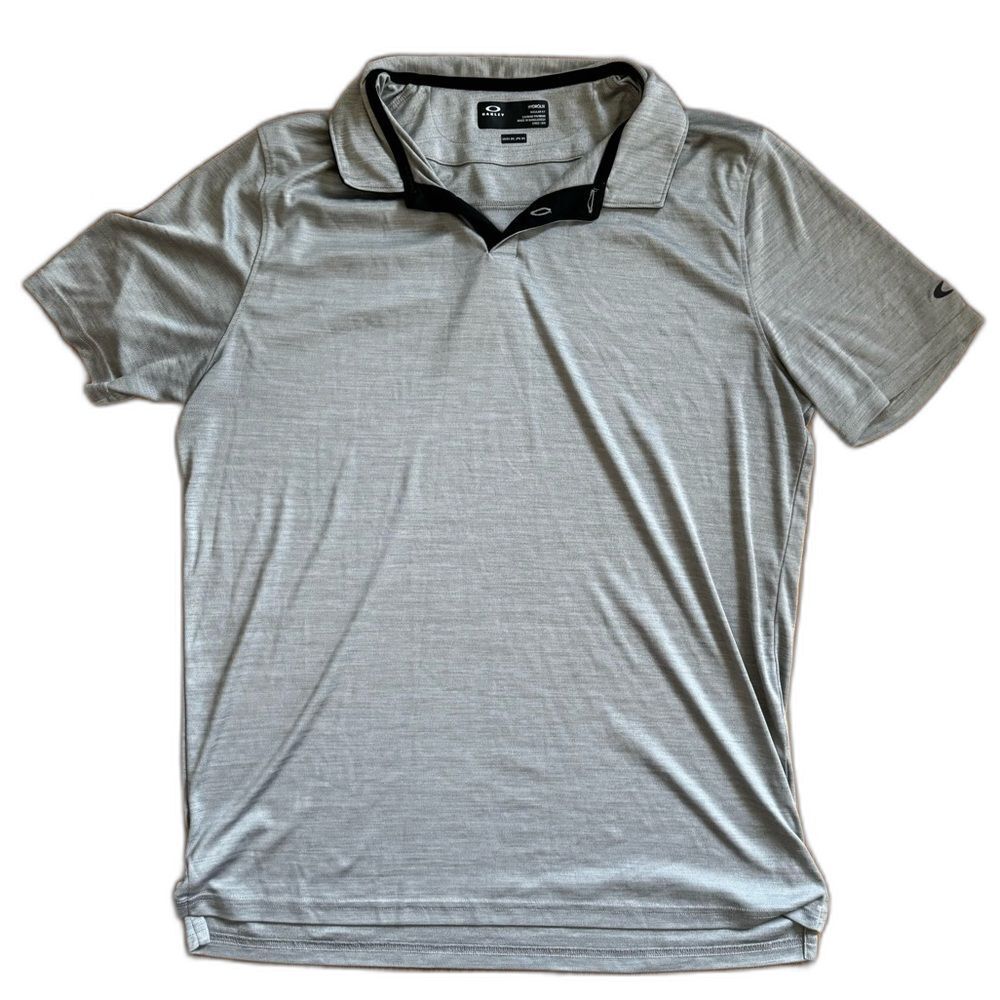 Oakley Men’s Hydrolux Polo Heather Gray Polo 2XL